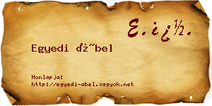 Egyedi Ábel névjegykártya